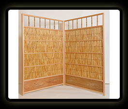 Japanese Reed Sliding Door Yoshizu